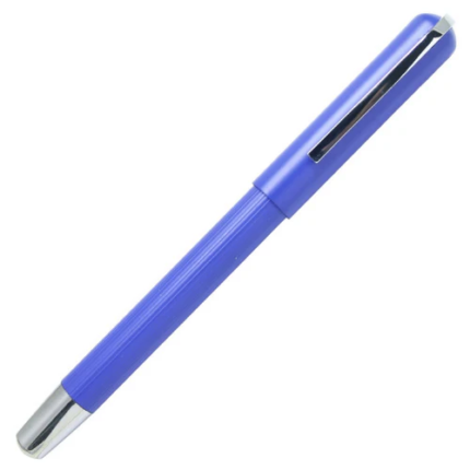 Royal Blue Color Roller Ball Pen with Silver Clip - For Office, College, Personal Use - BG-JAZERPBLSC