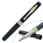 Unique Black Color Ball Pen with Golden Clip - For Office, College, Personal Use - BG-JAI10BPBKGC