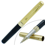 Black Color Ball Pen with Half Golden Clip - For Office, College, Personal Use - BG-JAI10BPHGGC