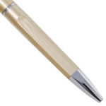 Light Brown Ball Pen with Silver Clip - For Office, College, Personal Use - BG-JA699BPSN - Image 2