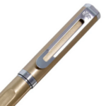 Light Brown Ball Pen with Silver Clip - For Office, College, Personal Use - Jalgaon - BG-JA799BPSN