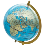 Golden Base 8 Inch Blue World Globe Table Top - For Shops, Schools, Corporates, Office Use, Corporate Gifting BG-JAWGDB8IN - Image 2