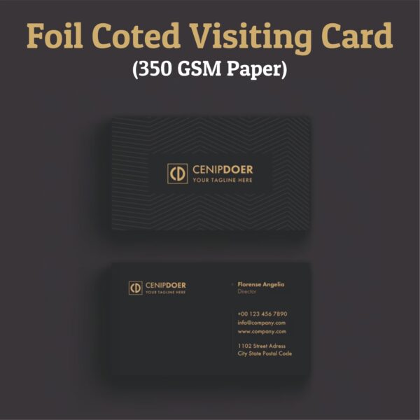 Foil Coted Visiting Card for corporate, Business, Events and personal use - BG-BC010