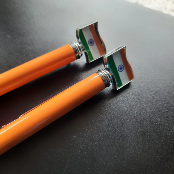 Metal Indian Flag Tricolor Unbreakable Metal Pen - Independence Day or Republic Day Corporate Gift Item BG-TGMPRT