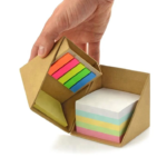 Eco-Friendly Stationary Cube with Sticky Memo Pad and Pen Holder - For Corporate, Client or Dealer Gifting, Promotional Freebie BG-B47C - Image 4