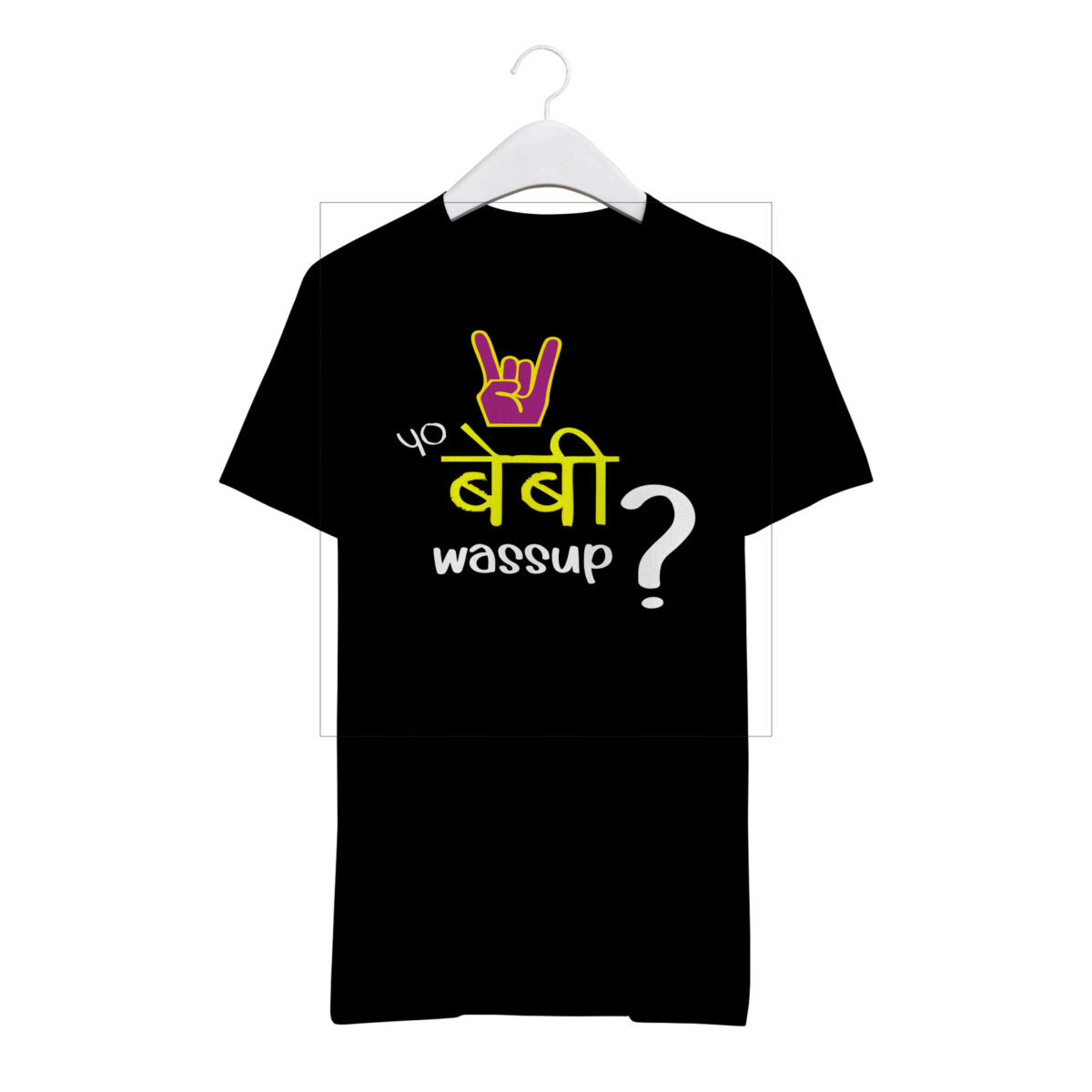 "YO BABY WASSUP" Personalized Round Neck T-Shirt - MGBIO-RN (44) - Image 2