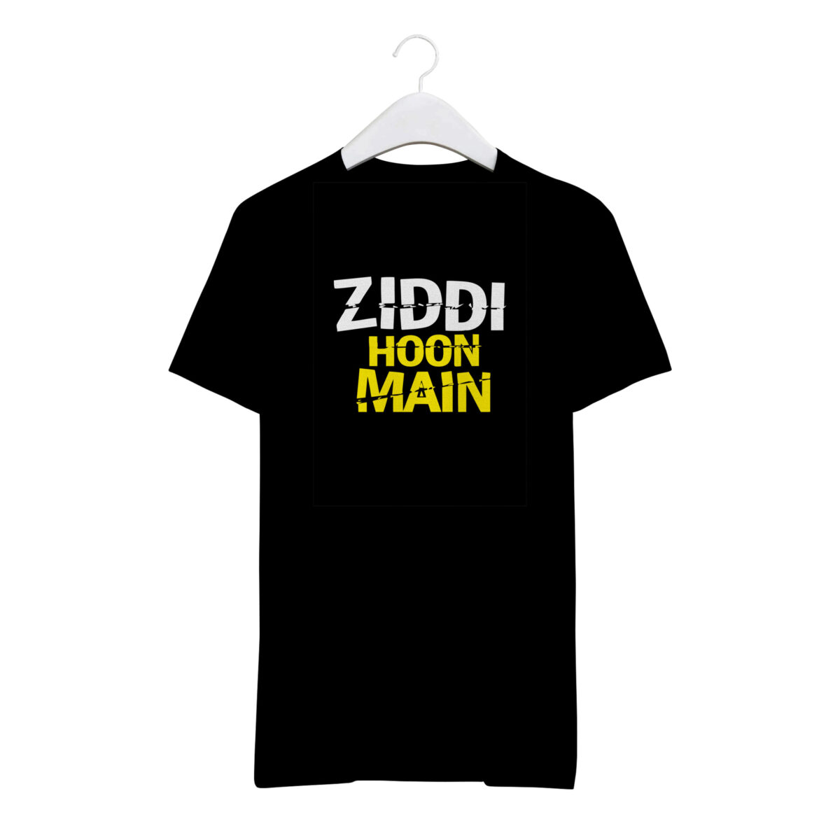 Round Neck T-Shirt “ZIDDI HOON MAIN” – BG-RN48 - Image 2