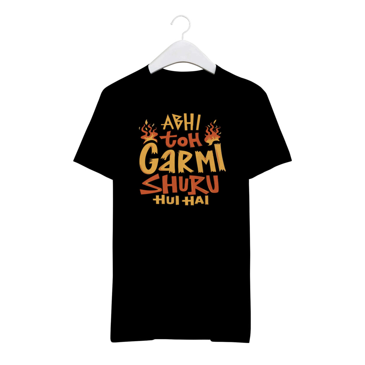 Round Neck T-Shirt “ABHI TO GARMI SHURU HUE HAI” – BG-RN2 - Image 2