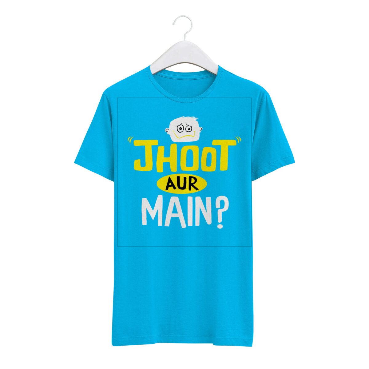 Round Neck T-Shirt "JHOOT AUR MAIN" - BG-RN47 - Image 8