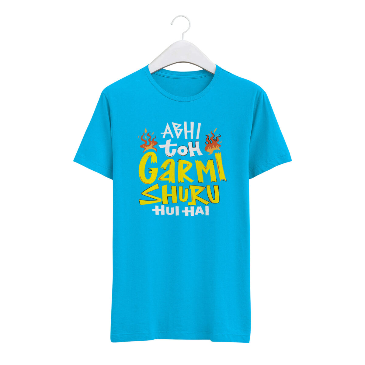 Round Neck T-Shirt “ABHI TO GARMI SHURU HUE HAI” – BG-RN2 - Image 7