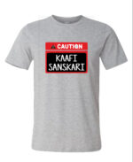 Round Neck T-Shirt “CAUTION - KAAFI SANSKARI” – BG-RN51 - Image 6