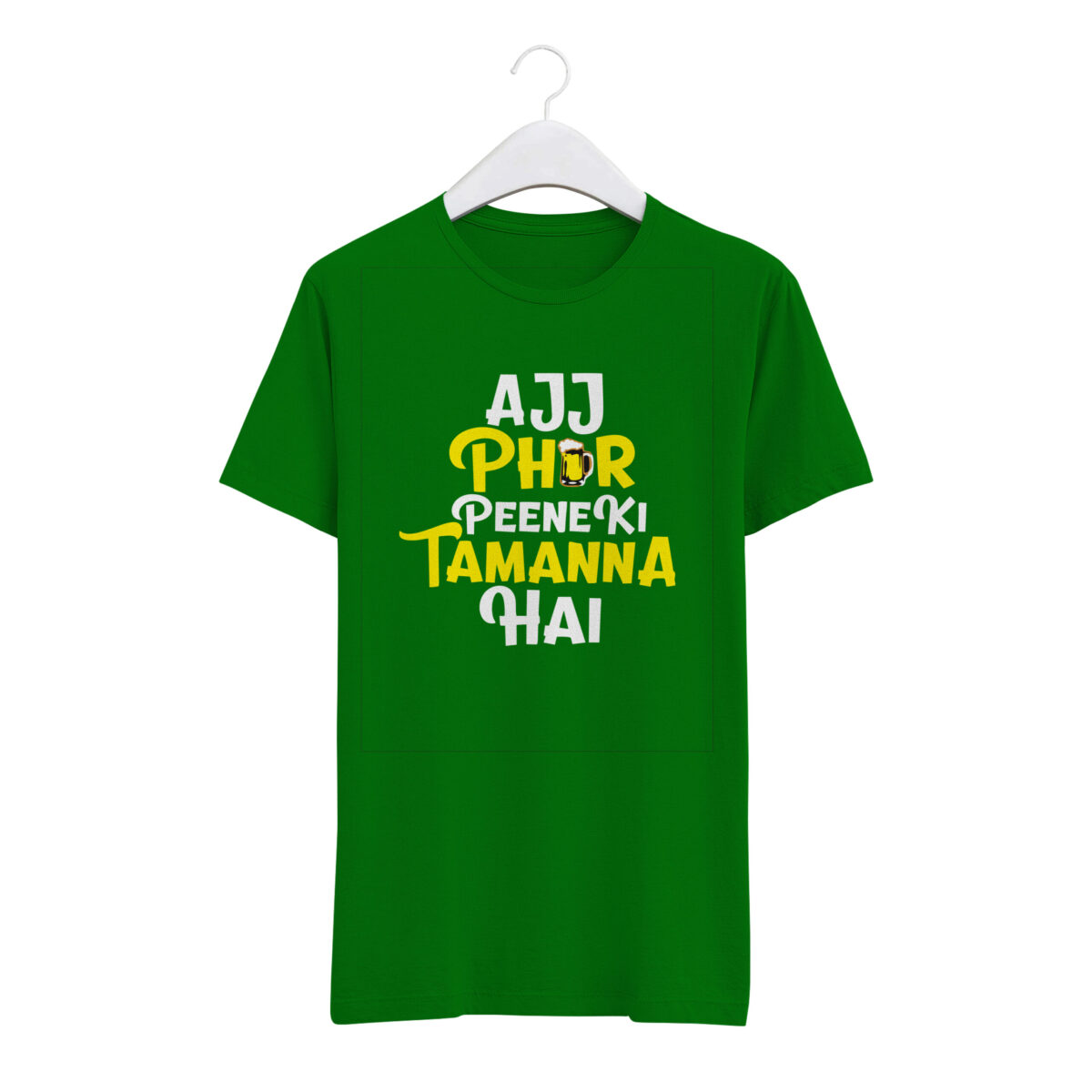 Round Neck T-Shirt “AAJ PHIR PINE KI TAMANNA HAIN” – BG-RN76 - Image 6