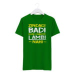 "Zindagi badi honi chahiye lambi nhi" Personalized Round Neck T-Shirt - MGBIO-RN1 (29) - Image 4