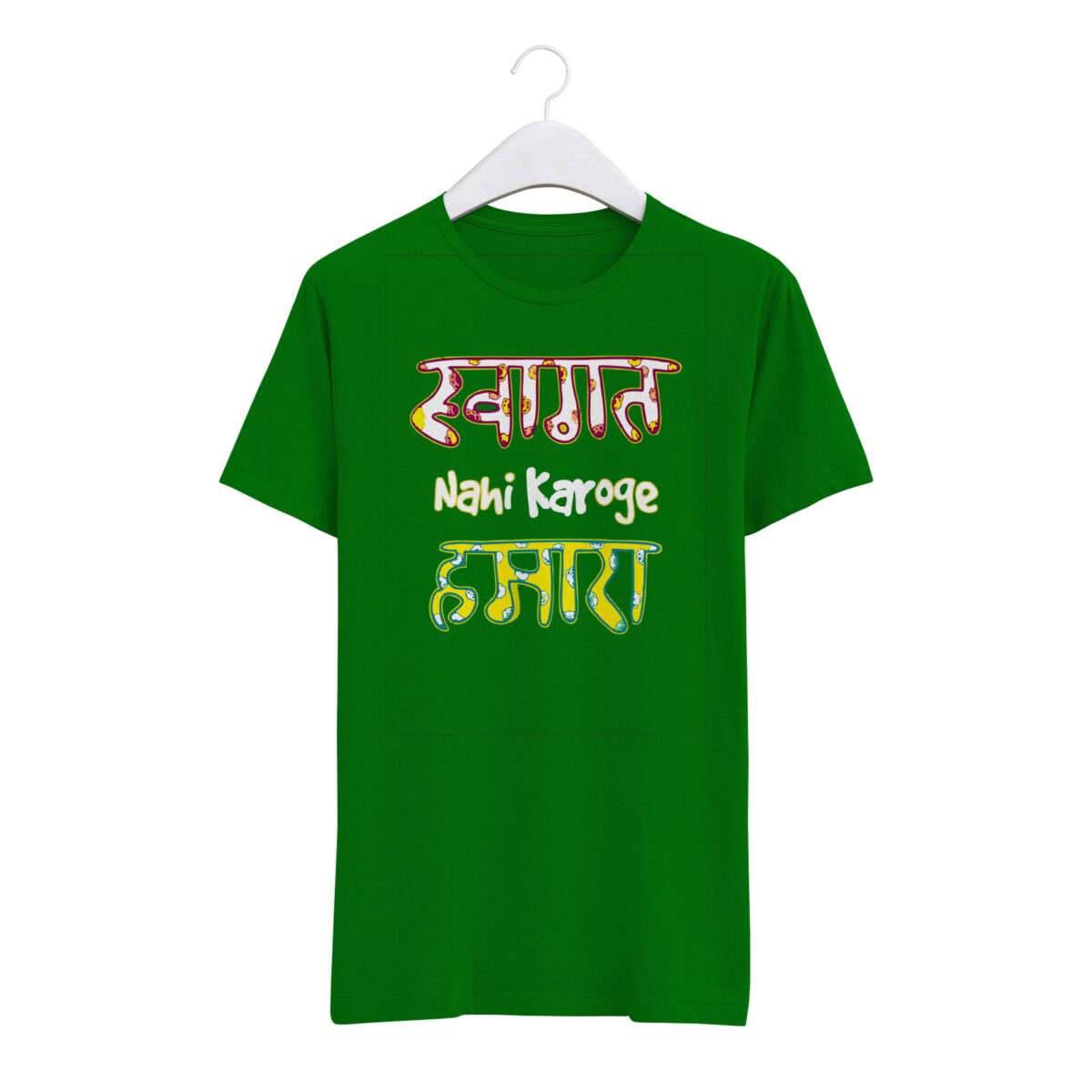 Round Neck T-Shirt "SWAGAT NAHI KAROGE HAMARA" - BG-RN49 - Image 5
