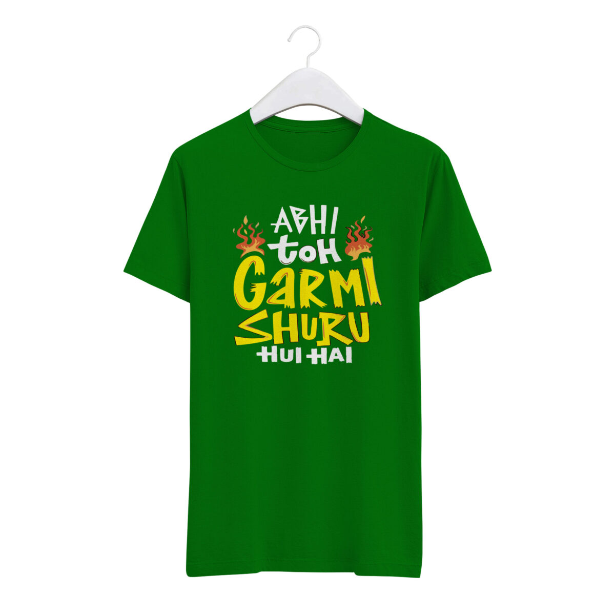 Round Neck T-Shirt “ABHI TO GARMI SHURU HUE HAI” – BG-RN2 - Image 5