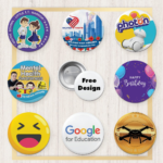 Customized Pin Badges - 44 mm Size - For Corporate Gifting, Event Freebies, Promotions, College or School Events BG-TGMDOB - Image 3