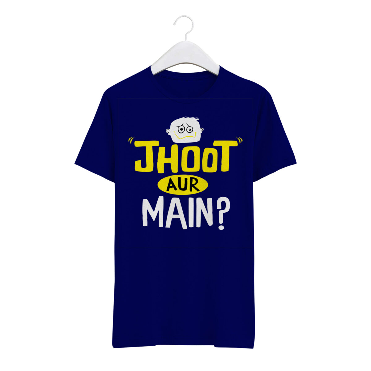 Round Neck T-Shirt "JHOOT AUR MAIN" - BG-RN47 - Image 5