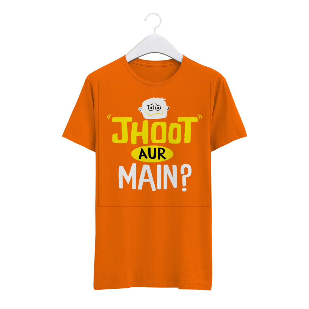 Round Neck T-Shirt "JHOOT AUR MAIN" - BG-RN47 - Image 4