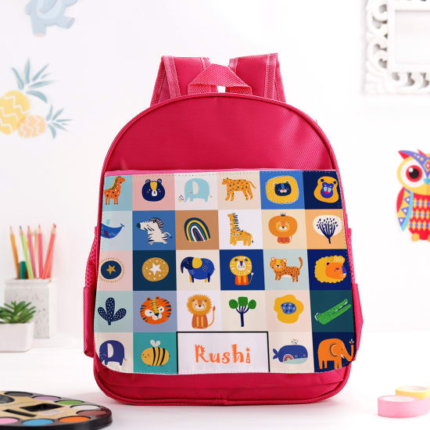 Personalized School Bag Pink - PSBP002