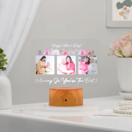 Personalized LED Lamp - Wooden Finish Base - BG-PLL001