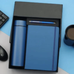 Blue 3in1 Combo Gift Set Notebook Diary, Round Pen, and Bottle - For Employee Joining Kit, Corporate, Client or Dealer Gifting BG-JKSR183