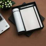White 3in1 Combo Gift Set Notebook Diary, Round Pen, and Bottle - For Employee Joining Kit, Corporate, Client or Dealer Gifting BG-JKSR182