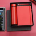 Red 3in1 Combo Gift Set Notebook Diary, Round Pen, and Bottle - For Employee Joining Kit, Corporate, Client or Dealer Gifting BG-JKSR184