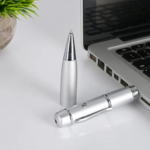 Personalized Laser Engraved Silver Pen Shape Pendrive USB for Promotions, Giveaway, Corporate, and Personal Gifting BG-PD02PEN - Image 3