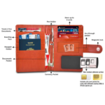 4in1 Passport Holder, Wallet, Card Holder, and Metal Pen Combo Gift Set - For Employee Joining Kit, Corporate, Client or Dealer Gifting, Events Promotional Freebie BG-BGQ79 - Image 2