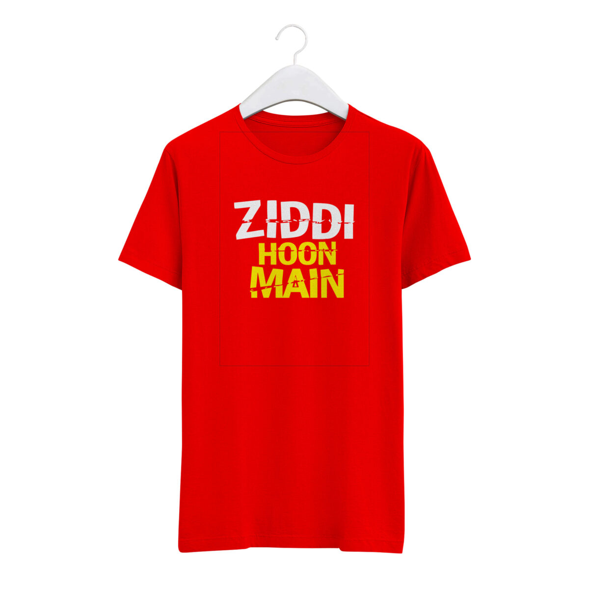 Round Neck T-Shirt “ZIDDI HOON MAIN” – BG-RN48 - Image 4