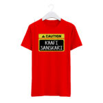 Round Neck T-Shirt “CAUTION - KAAFI SANSKARI” – BG-RN51 - Image 2