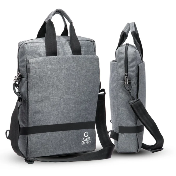 2in1 Gray Laptop Sling cum Backpack - For Employees, Travelers, Corporate, Client or Dealer Gifting, Events Promotional Freebies BG-BGS24