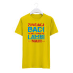 "Zindagi badi honi chahiye lambi nhi" Personalized Round Neck T-Shirt - MGBIO-RN1 (29) - Image 7