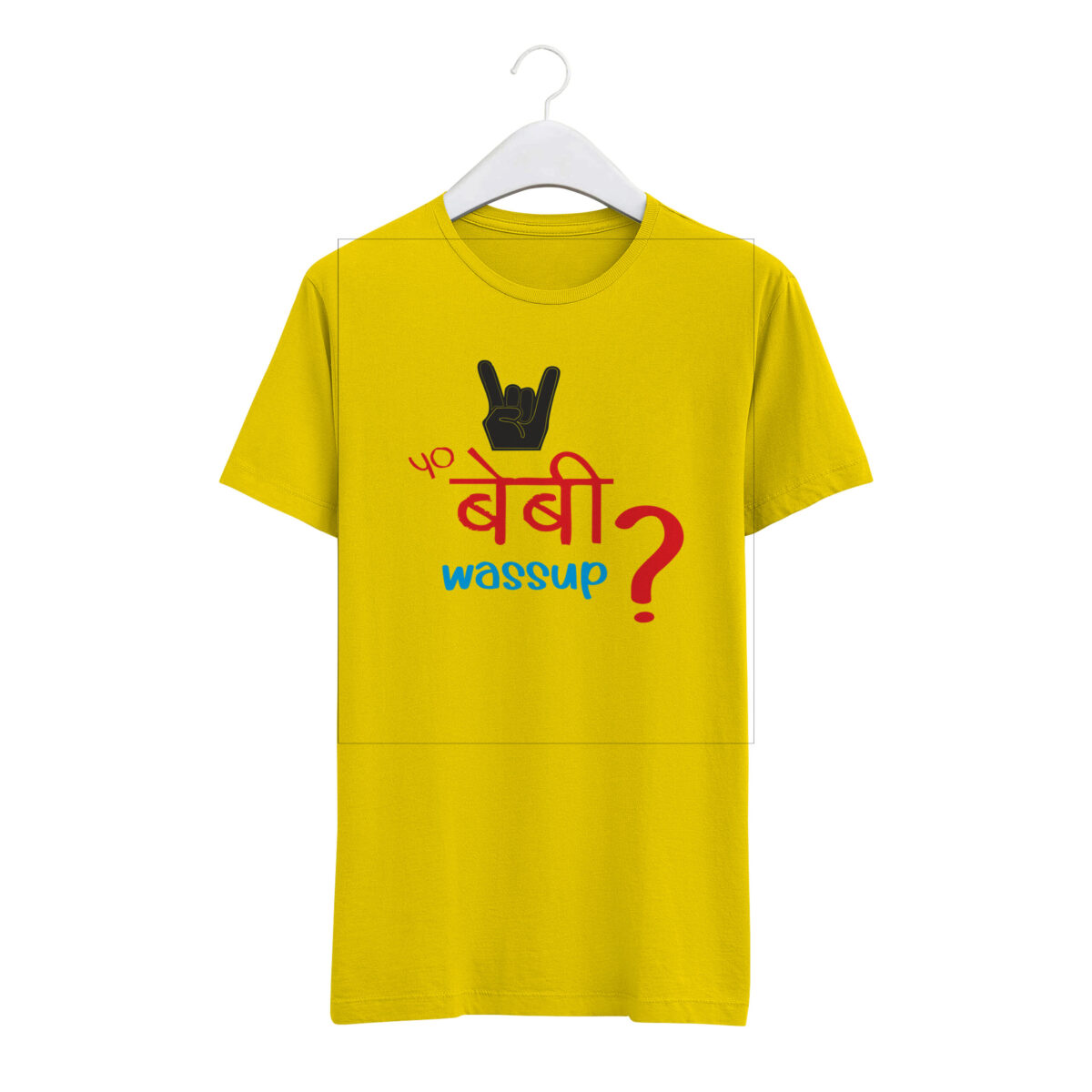 "YO BABY WASSUP" Personalized Round Neck T-Shirt - MGBIO-RN (44) - Image 3