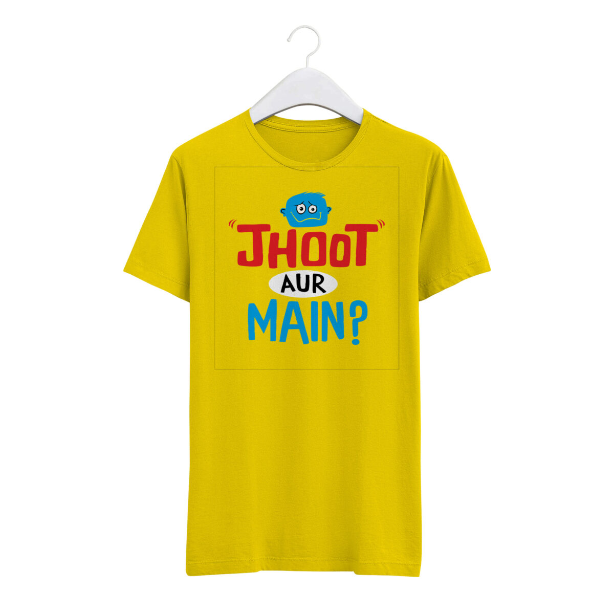 Round Neck T-Shirt "JHOOT AUR MAIN" - BG-RN47 - Image 2