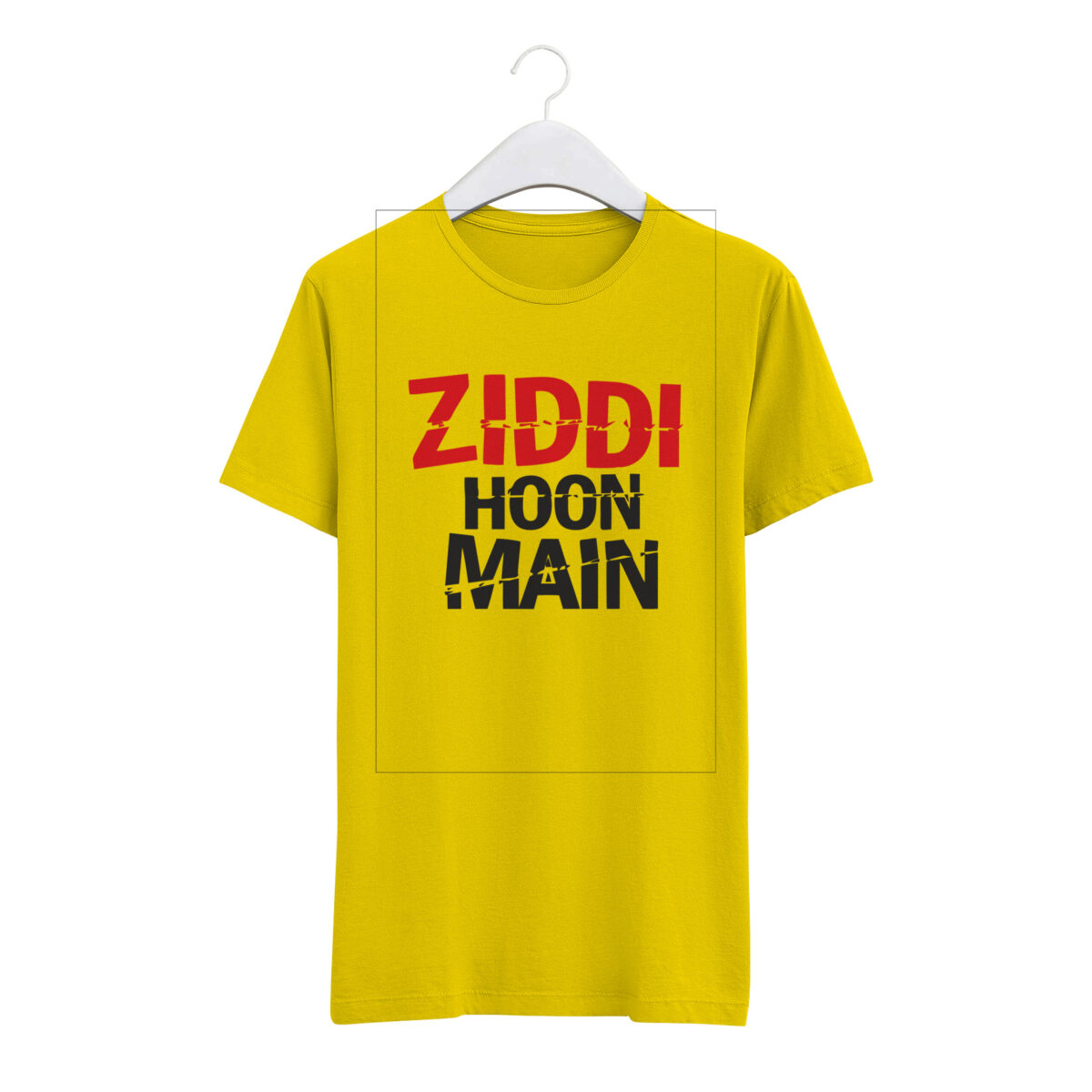 Round Neck T-Shirt “ZIDDI HOON MAIN” – BG-RN48 - Image 3