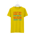 "CHEATING KRKE PASS HONE WALE KO, BAZIGAR KEHTE HAI" Personalized Round Neck T-Shirt - MGBIO-RN (38) - Image 3