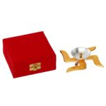 Giftinx Premium Akhand Aarti Diya with Velvet Box Agarbatti Holder, Dhoop Holder and (Brass, Gold) (5" Inches) Diya for Diwali - Image 3